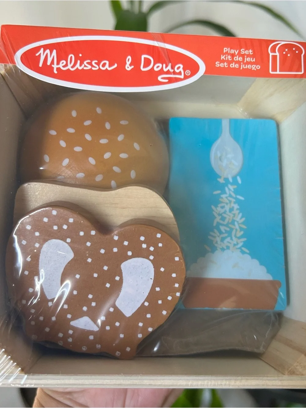 Melissa & Doug Wooden Grains Food Groups Play Set for ages 2+ NEW